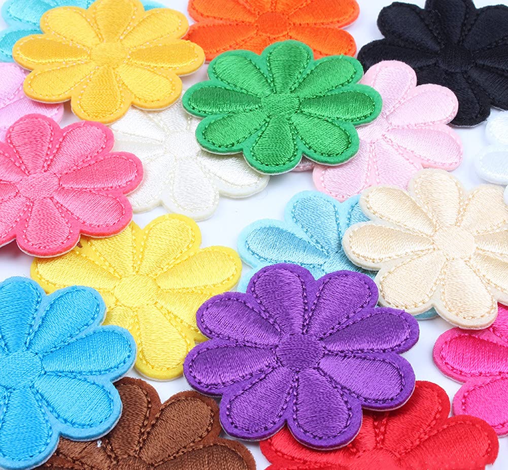 Amazon.com: Flowers of 20 Colors Iron on Patches Flower